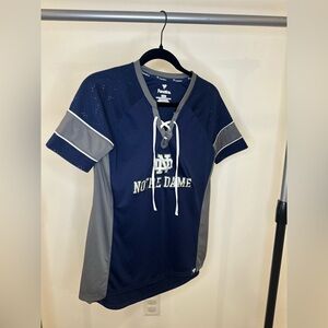 Fanatics Navy and Gray Notre Dame Shirt